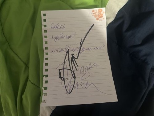 T. J. Lavin autograph