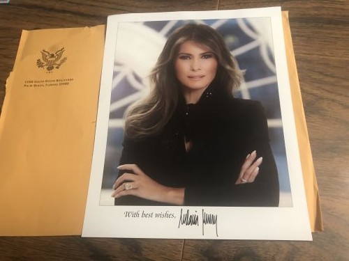 Melania Trump autograph