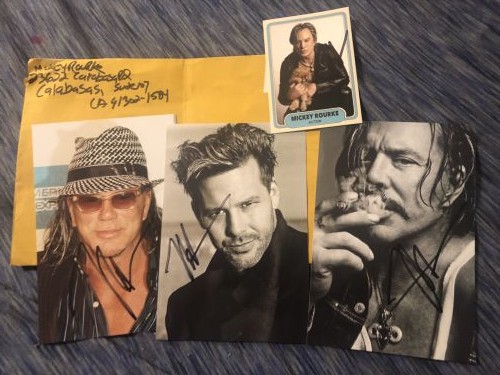 Mickey Rourke autograph