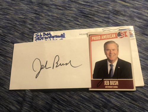 Jeb Bush autograph